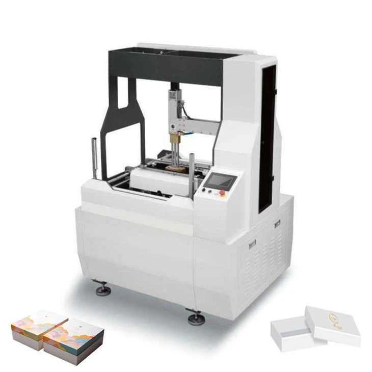 Semi Automatic Wrapper Bubble Pressing Box Wrapping Machine For Luxury Jewelry Box Making